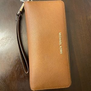 Michael Kors large tan wallet